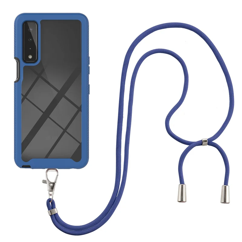 

Necklace Strap Lanyard Phone Case For LG Stylo7 4G 5G K22 Plus K42 K52 K62 Q52 Q62 Shockproof Cases 3 in 1 Back Cover For Funda