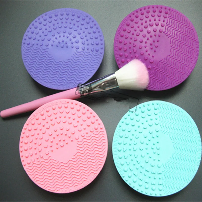 Силиконовая Очищающая щетка для макияжа 1 шт. коврик Палитра кистей Очищающий