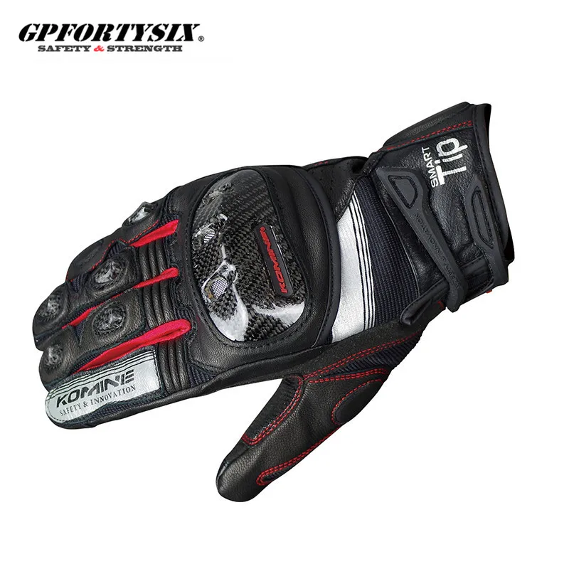 Мотоциклетные гоночные перчатки для KOMINE дышащие из сухой кожи и углеродного