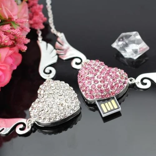 

Pink Silver Lovery Gift Heart Memoria Usb Flash Drive 64GB USB Stick Key 2.0 Flash Card Pen Drive 32GB Pendrive 1TB 2TB Gift