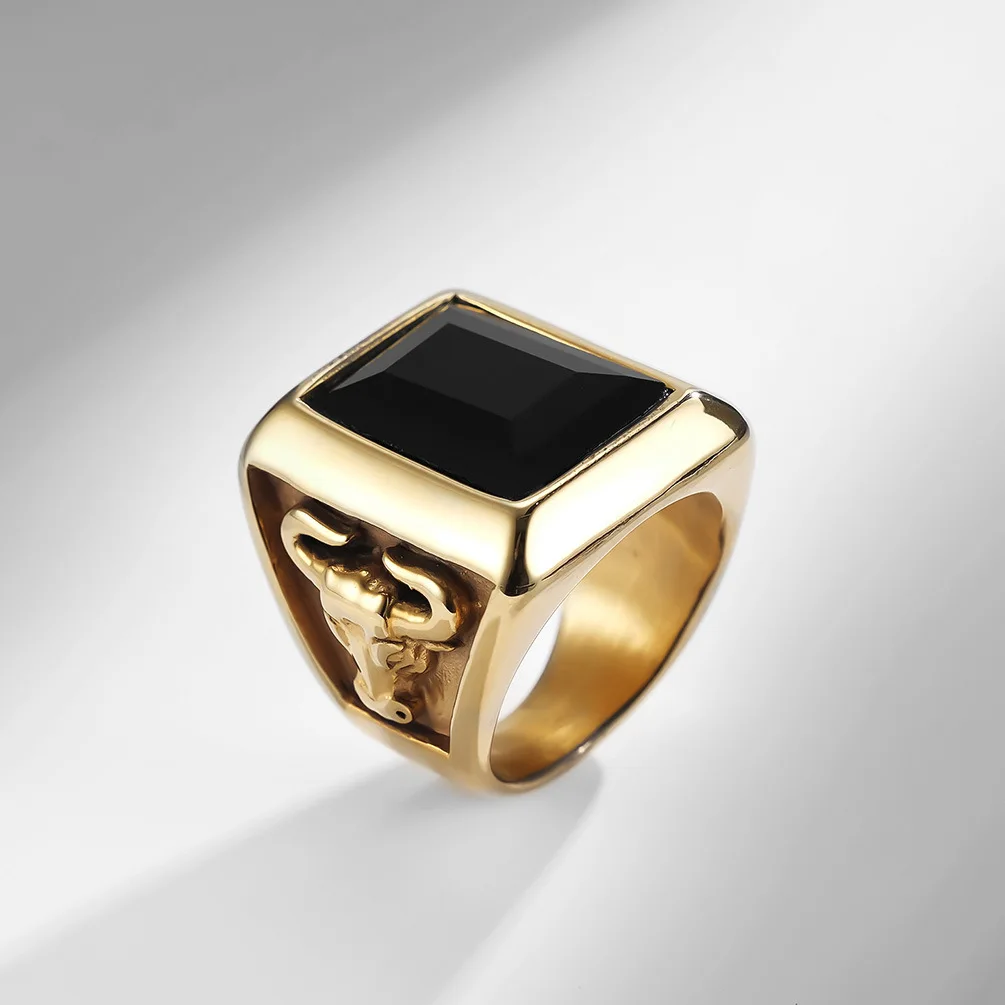 Мужские и женские кольца из нержавеющей стали Megin D винтажные в стиле панк с