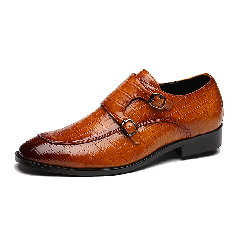 

Mazefeng 2020 Classic Crocodile Pattern Business Flat Shoes Men Designer Formal Dress Leather Shoe Men's Loafers Shoes for Party