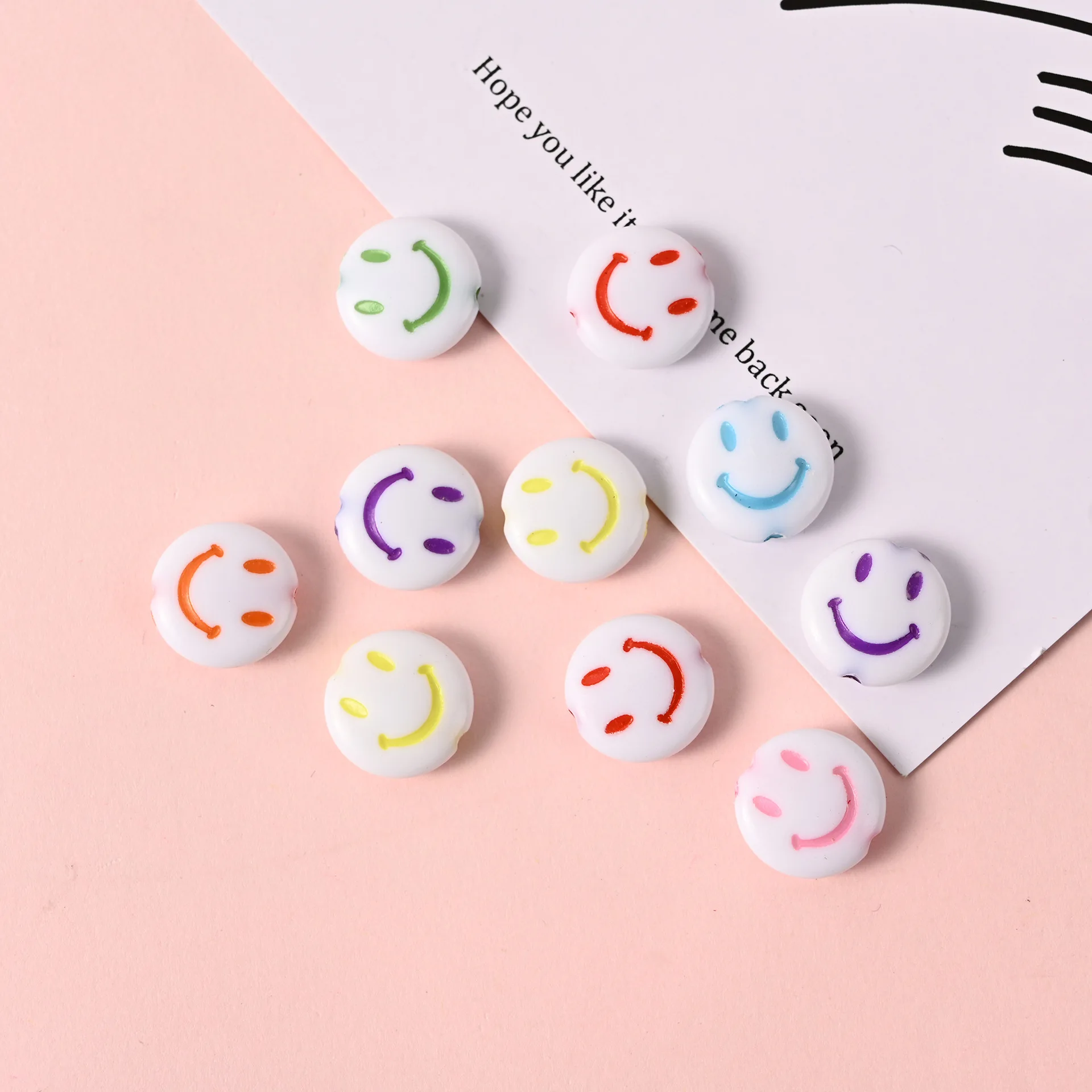 

50Pcs/New Puzzle Material, Candy Color, Washed Acrylic Beads, Loose Beads, Children'S Diy Handmade Beads, Jewelry Accessories