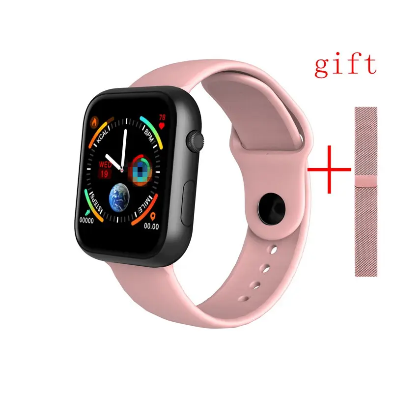 pink add strap Женские Водонепроницаемые Смарт-часы для не Apple, часы для IPhone, Xiaomi, монитор сердечного ритма, фитнес-трекер, Bluetooth, мужские умные часы - Цвет: pink add strap