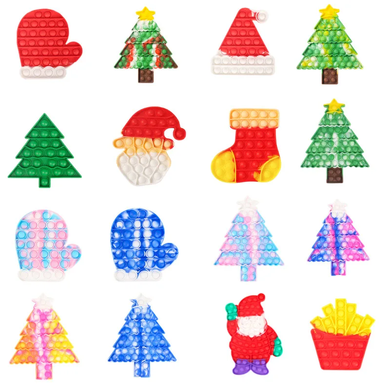 Arco&iacute;ris Pop-estr&eacute;s para aliviar el estr&eacute;s, juguetes para chico, juguete sensorial blando, antiestr&eacute;s, relajante, regalo de Navidad-0