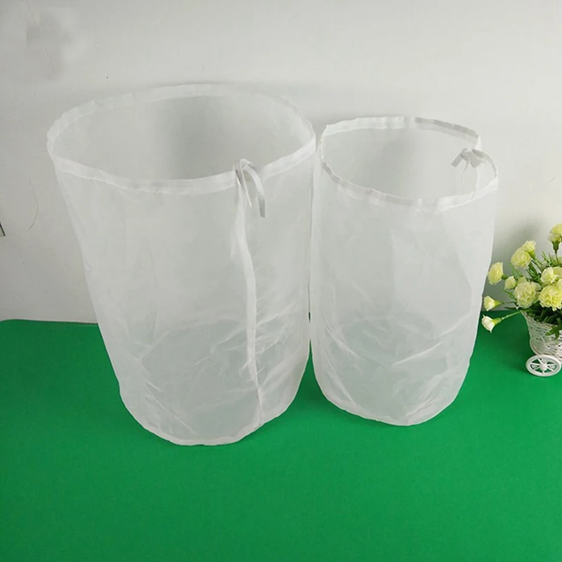 

1pc Mesh Nylon Food Strainer Bag Wine Soy Milk Filter Beer Homebrew Filter Bag for Brewing Malt Boiling Wort Mash Strainer Tool