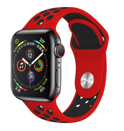 32 Band for Apple Watch 5 4 3 2 1 42MM 38MM soft Breathable strap Silicone Sports bands for Nike+ Iwatch series 5 4 3 40mm 44mm - Цвет ремешка: 32