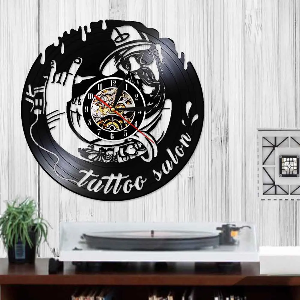 Тату Салон декоративные настенные часы мультяшный персонаж изображение