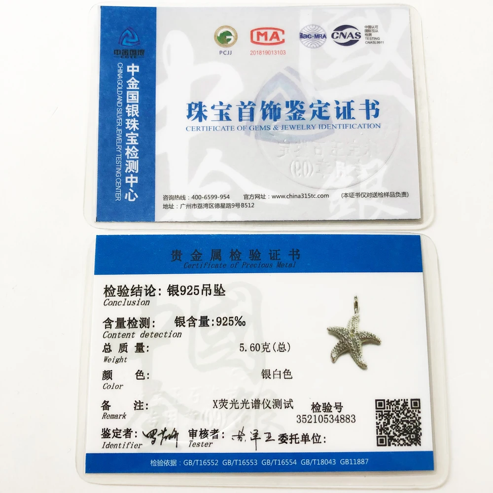 

Pendants Starfish Pave,2019 Brand Glam Fashion Jewelry Europe Trendy 925 Sterling Silver Bijoux Accessories Gift For Woman