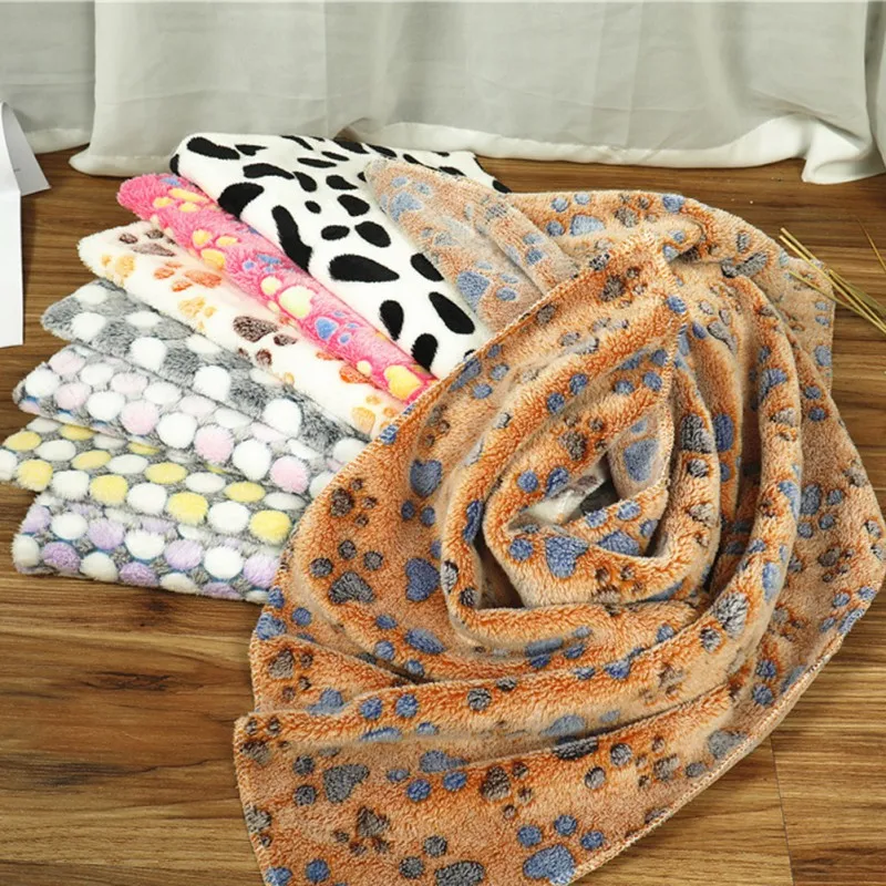 

Winter Dog Thickening Sleeping Dog Bed Coral Velvet Mat Pet Supplies For Autumn Blanket Bed Kennel Warm Pad