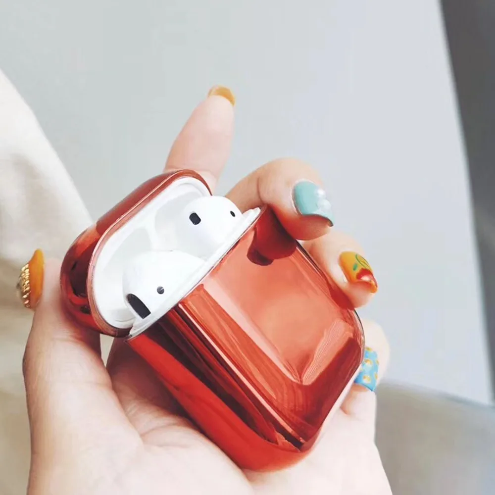 Роскошный позолоченный чехол для AirPods, модный градиентный защитный чехол для air pods 2, беспроводной чехол для наушников