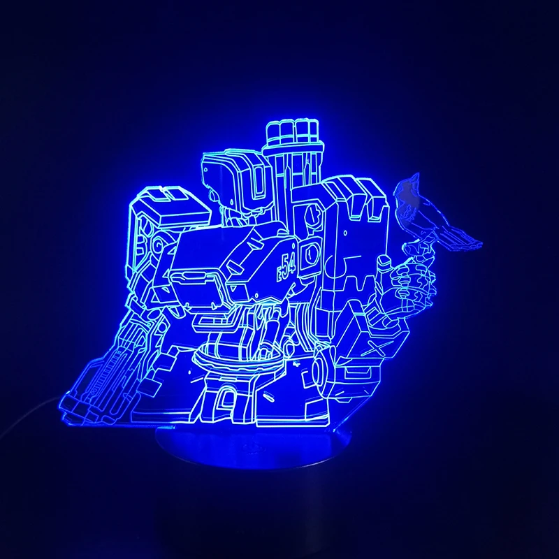 Игра Overwatch Hero бастион 3D лампа для комнатных декоративных подарка на день рождения