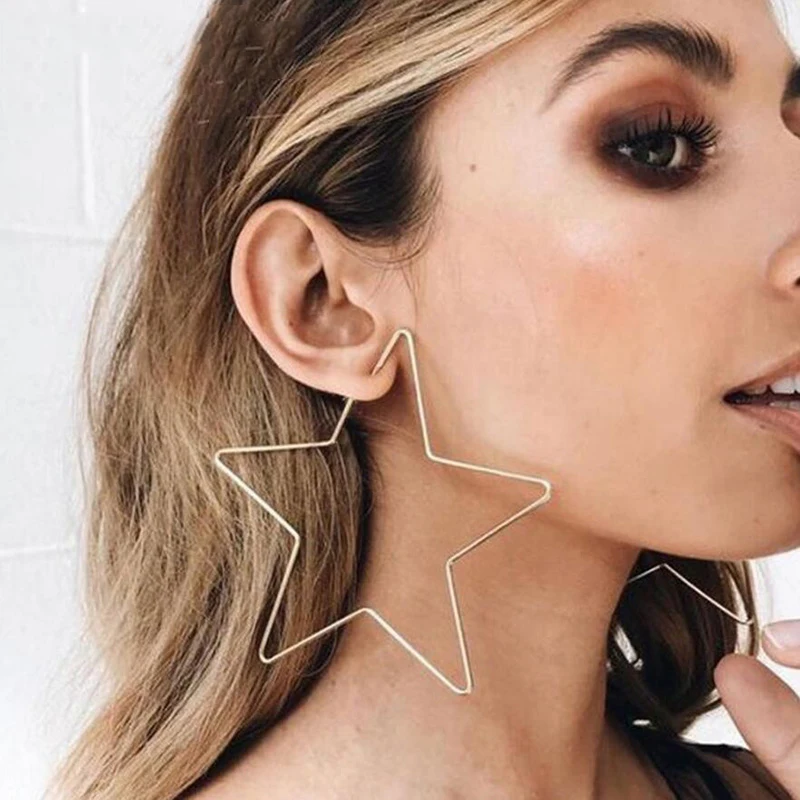 Женские серьги с пятиконечными звездами Terreau Kathy эффектные притягательные