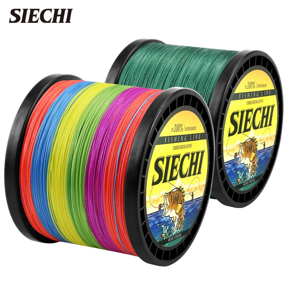 

SIECHI Multifilament PE Braided Fishing Line 300M 500M 1000M 8 Strands Durable Carp Wire For Saltwater/Freshwater 20-88LB