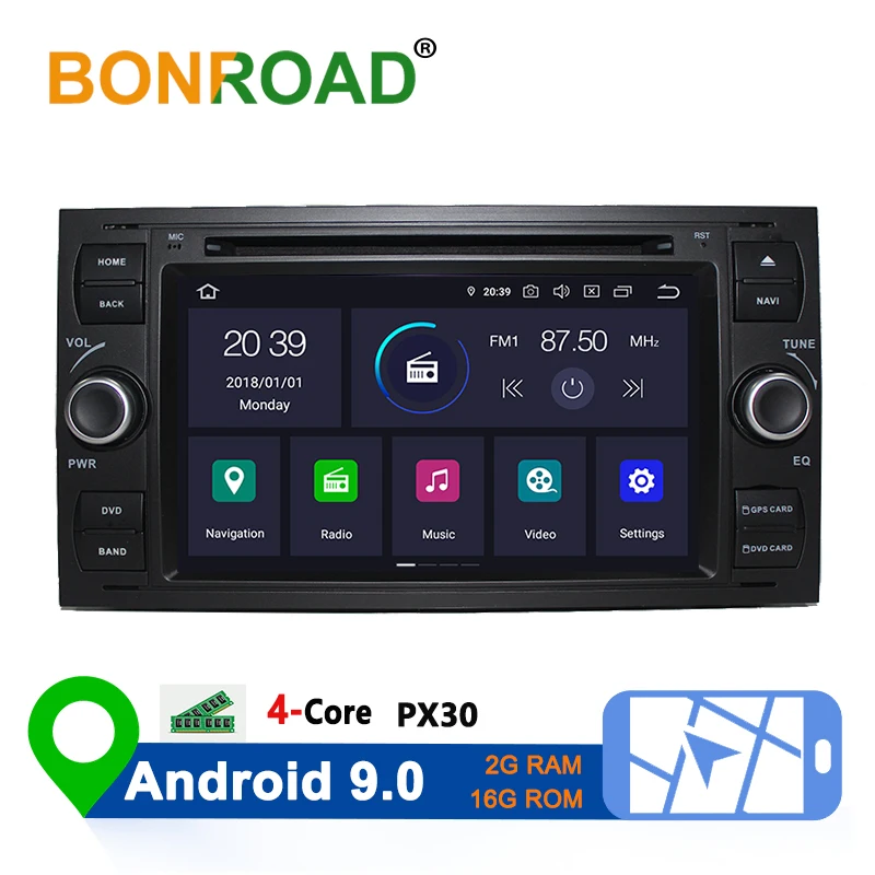 Bonroad для Ford Mondeo S max Focus C MAX Galaxy Fiesta transit Слитная подключения kuga автомобильный DVD