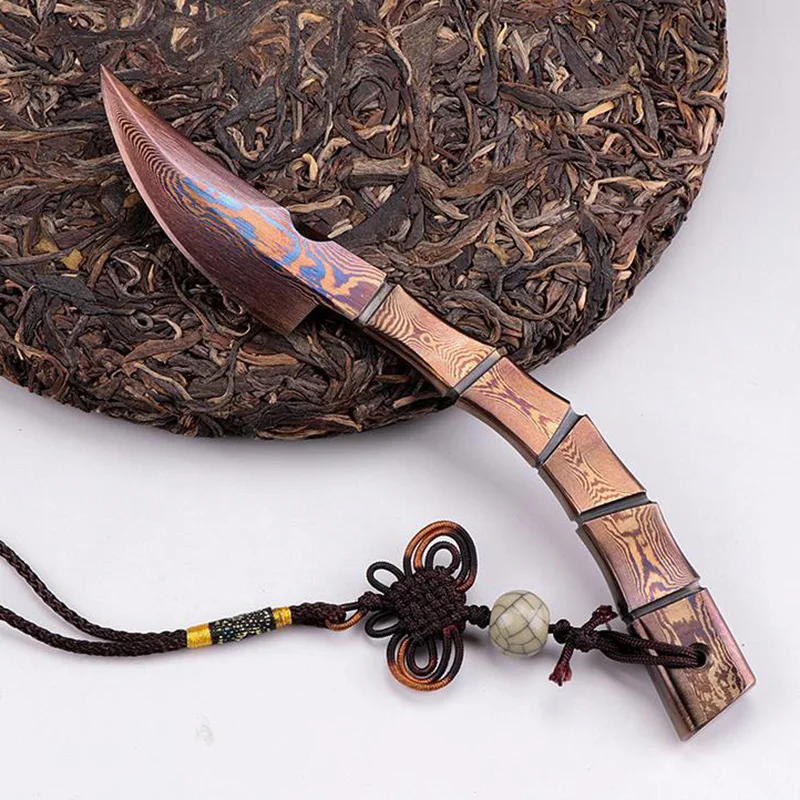 Нож для чая Longquan стальной нож с рисунком китайский игла инструмент резки Пуэра