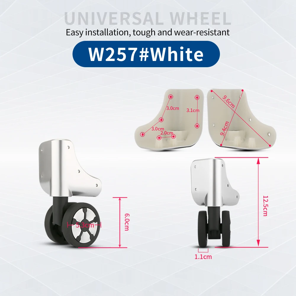 TANGYIPIN W257 Suitcase wheel luggage replacement universal casters detachable trolley password box repair white fashion wheels