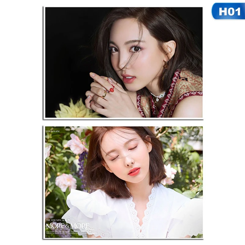 

2Pcs/Set Kpop TWICE New Album MORE & MORE Poster Adhesive Paiting For Fans Collection Stationery Gift