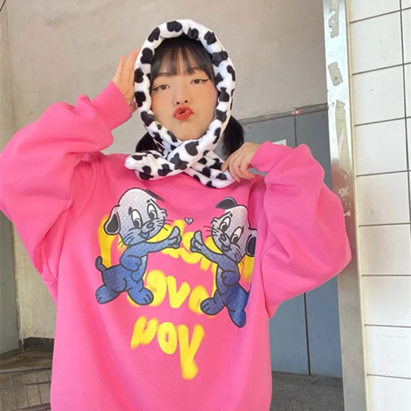 Осенне-зимний милый шарф с узором в виде пушистой коровы и пятен мягкий черный