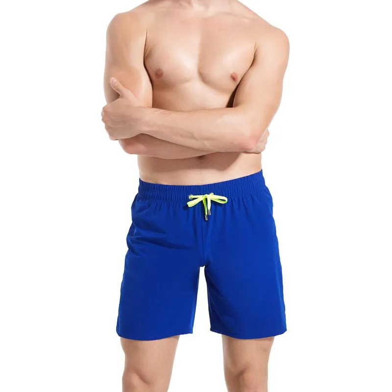 Шорты-боксеры мужские быстросохнущие дышащие однотонные пляжные одежда для