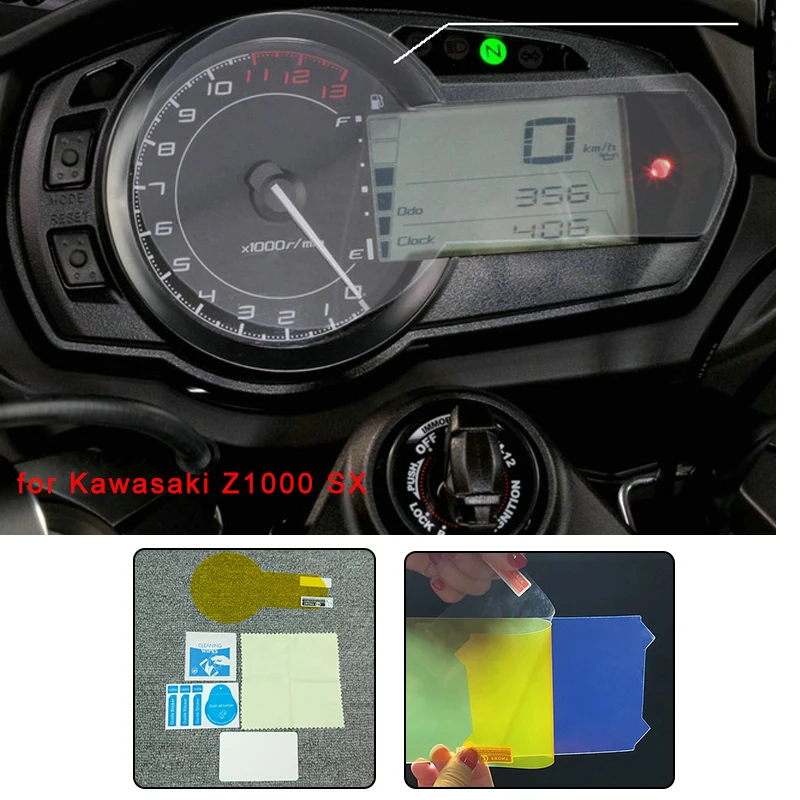 

Free Shipping Blue Light Cluster Scratch Protection Film Screen Protector for Kawasaki Z1000 SX