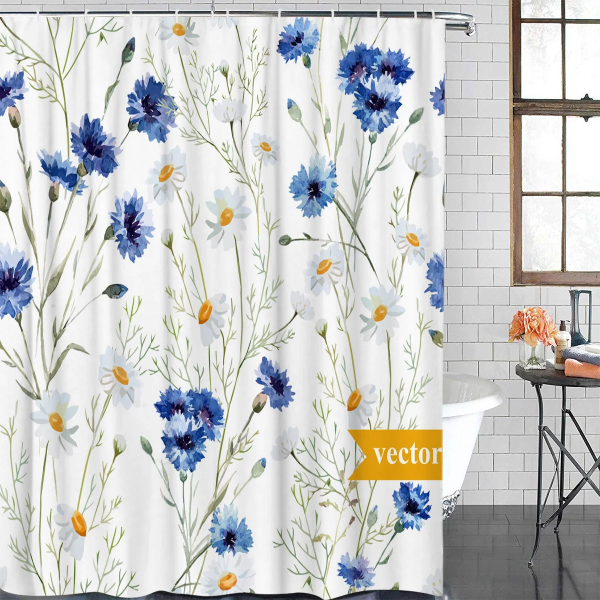 Водонепроницаемая моющаяся занавеска для душа с крючками|Шторы душа| |