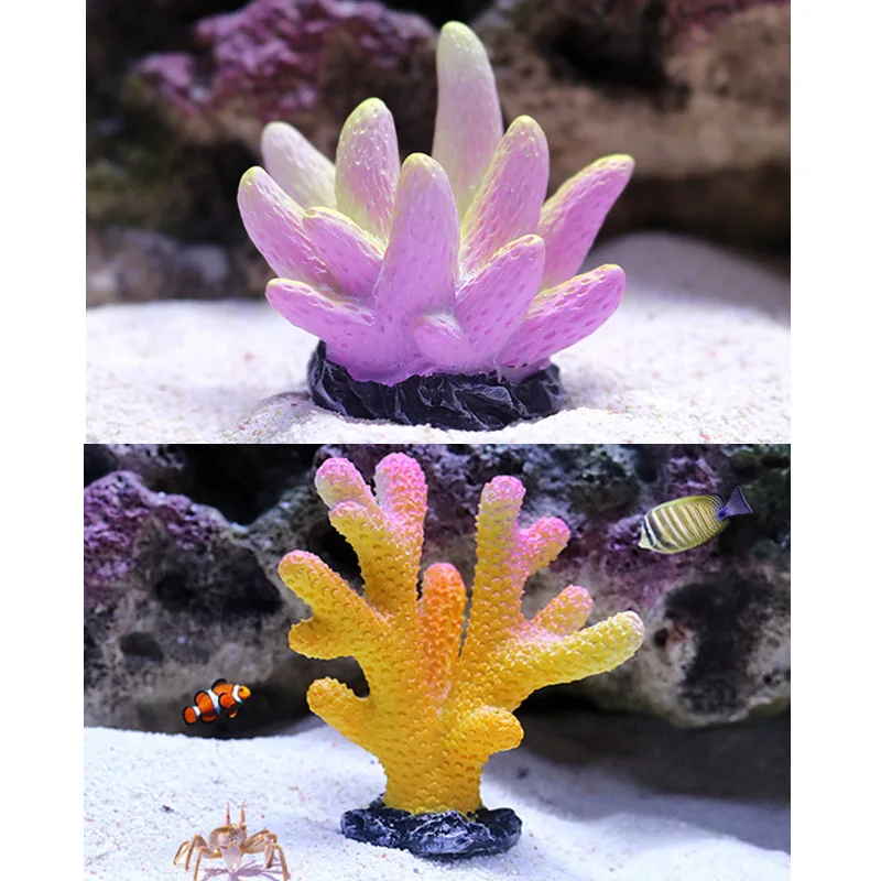

Colorful Resin Aquarium Artificial Coral Reef Decoration Fish Tank Coral Stone Landscape Ornament Aquarium Accessories 15 Styles