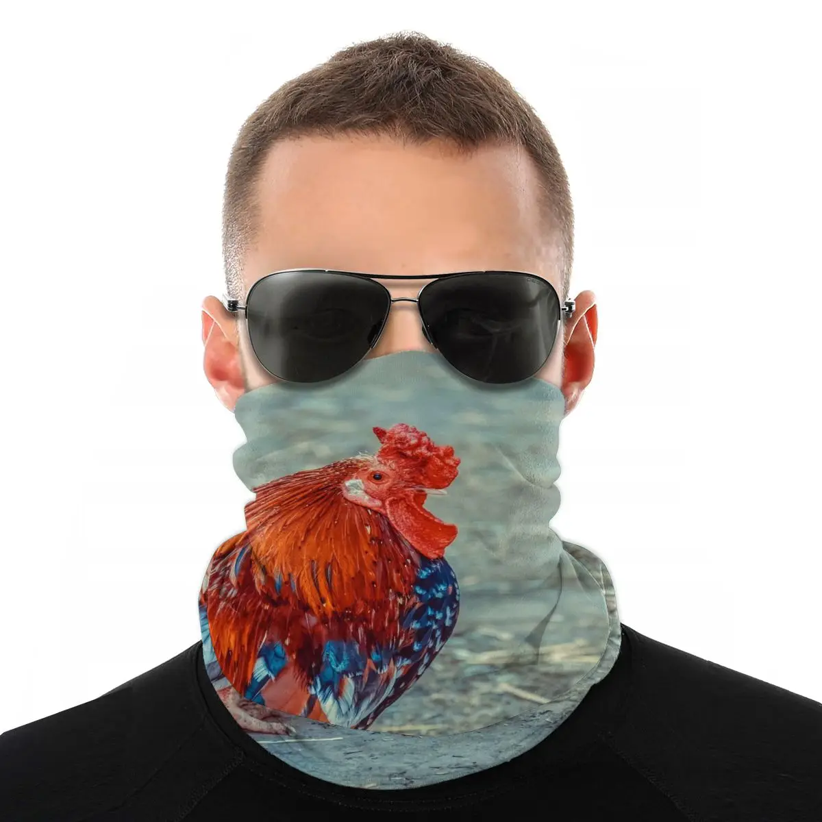 

Hahn Animal Scarves Neck Face Mask Men Women Halloween Neck Warmer Neck Bandanas Polyester Headband Biking Hiking