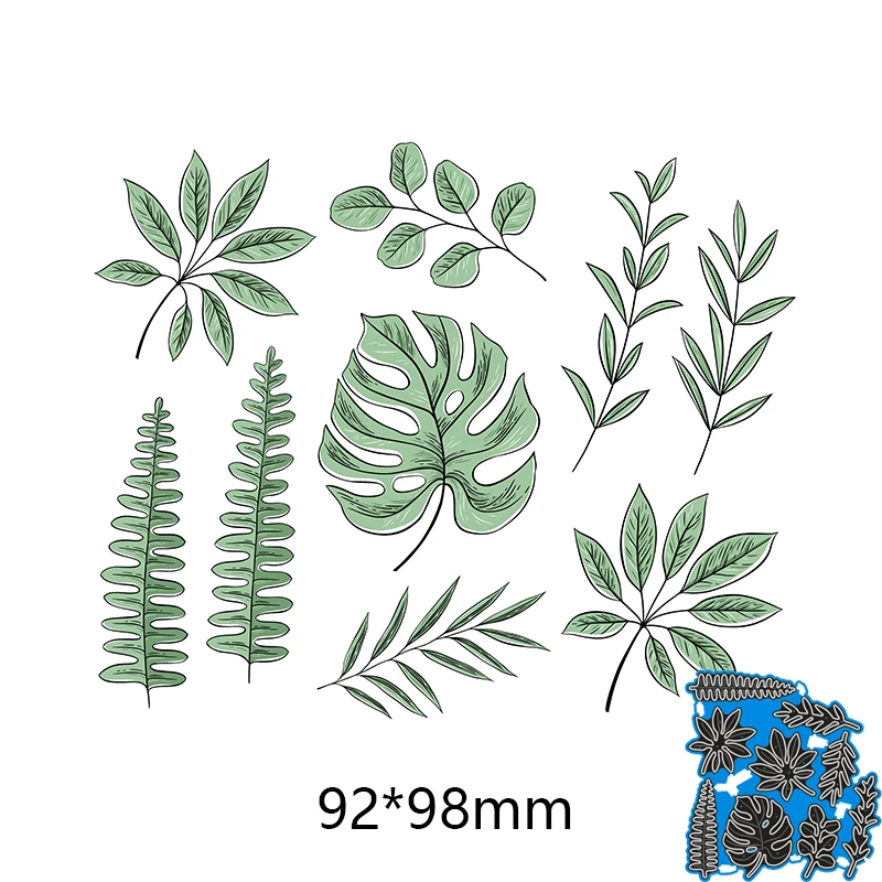 

Metal Cutting Dies all kinds leaves new for decor card DIY Scrapbooking stencil Paper Album template Dies 92*98mm
