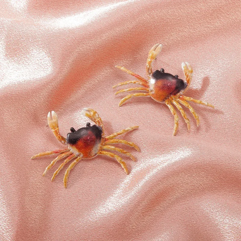 

Cute Crab Shell Earrings Mini Female Earrings Korean Accessories Fashion Jewelry Crab Earrings 3.5*5cm New 1pair Woman Gift