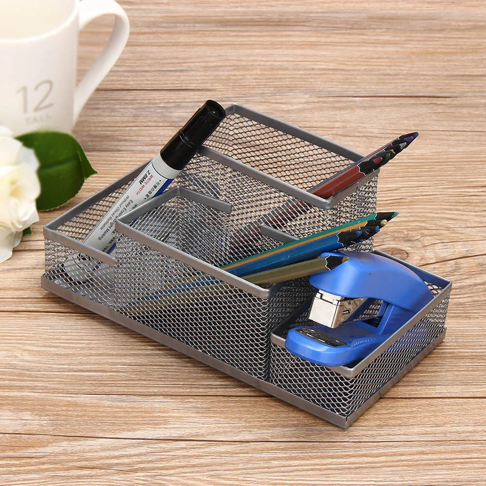 Металлическая сетка подставка для карандашей органайзер хранения канцелярских