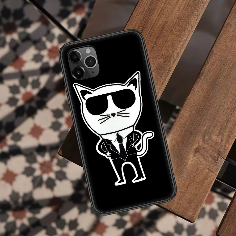 

Lagerfeld luxury Brand KARLS Phone Case For Iphone 12 Mini 11 PRO XR X XS MAX 6 6s 7 8 Plus 4 5 5s SE 2020 black Etui Pretty