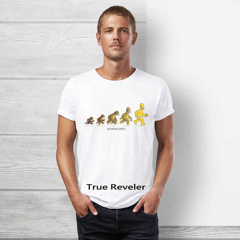 Homer simpson футболка для мужчин с коротким рукавом в стиле хип хоп героями