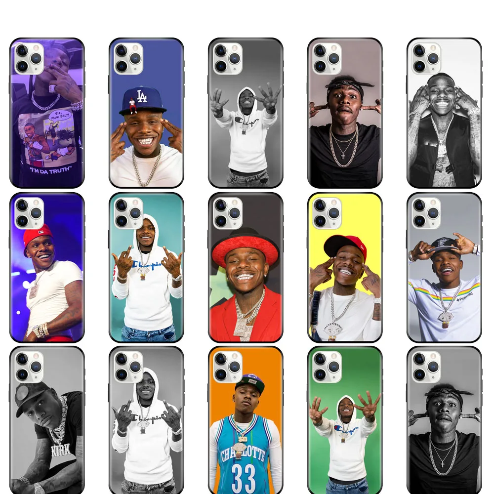 Черный чехол ТПУ для iphone 5 5s se 6 6s 7 8 plus x 10 силиконовый XR XS 11 pro MAX daaby da baby rapper|Бамперы|