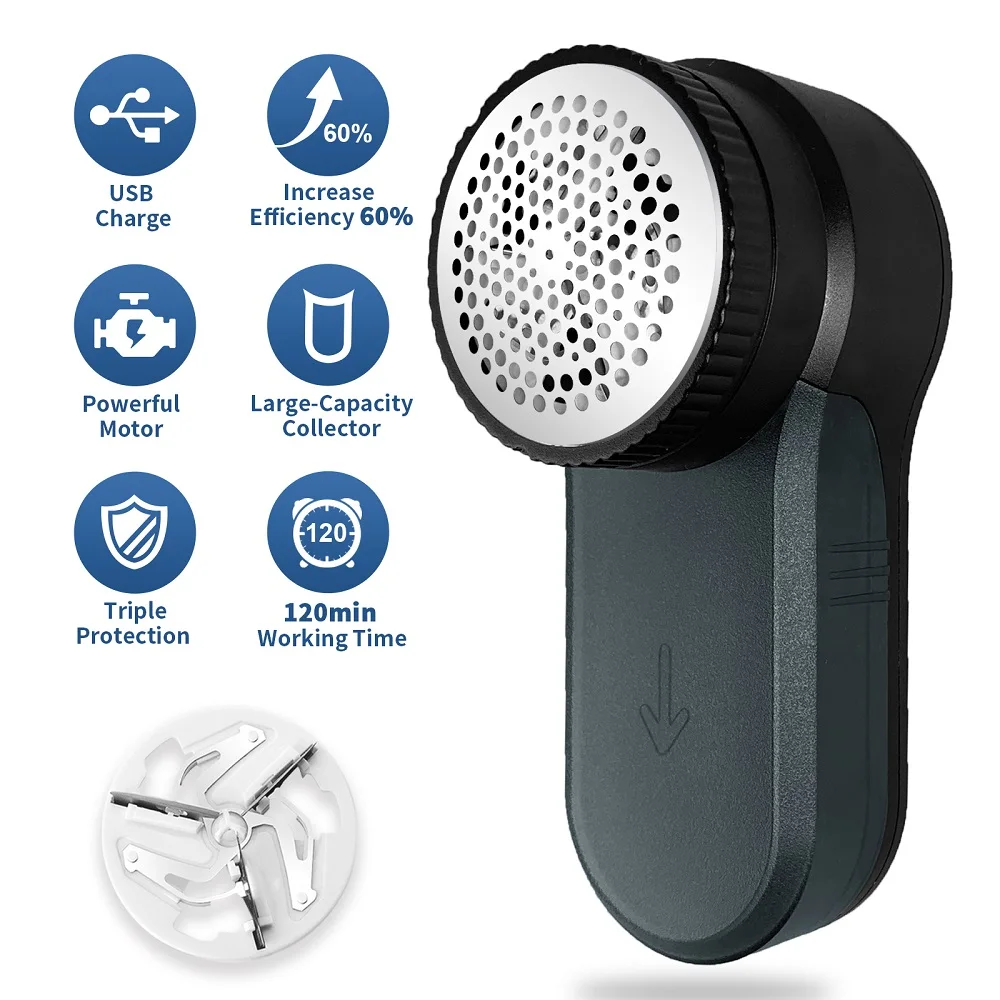 

Airmsen Lint Remover Clothes Fuzz Pellet Trimmer Machine Portable Rechargable Fabric Shaver Removes For Clothes Spools Removal