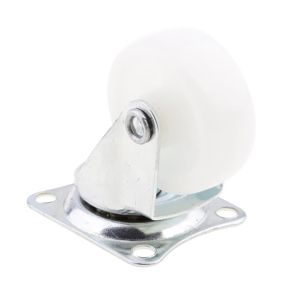 

4 Pack Heavy Duty Swivel Castor Wheels Caster Ball Bearing Iron PP White