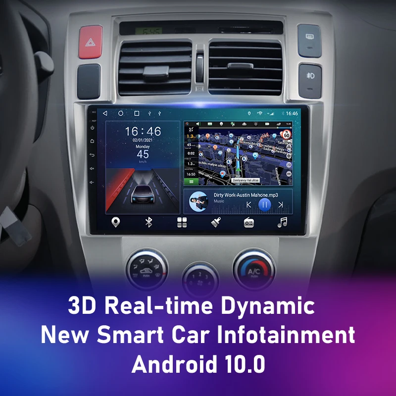 Автомобильный мультимедийный видеоплеер Srnubi Android 10 для Hyundai Tucson 2004 2005 2006 -2009 GPS