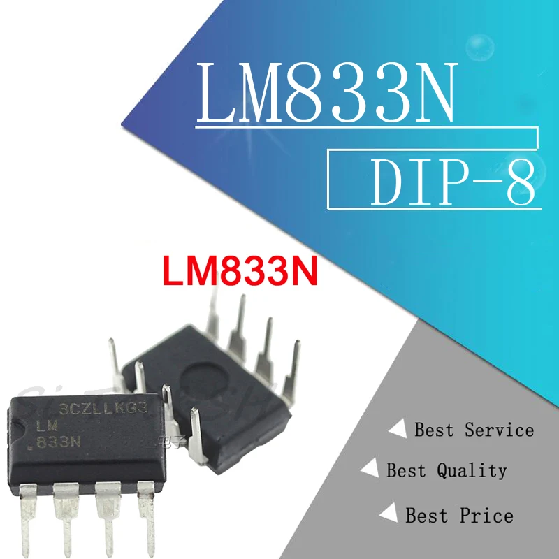 10 шт./лот LM833N DIP8 LM833 аудио усилитель Dual Audio Op Amp новый оригинальный | Электронные