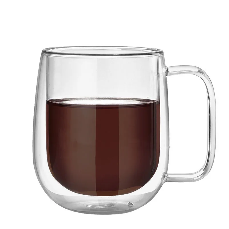 

Double Wall Glass Kungfu Tea Drink Cup Mugs Coffee Cups Heated Resistant Healthy Drink Mug Insulated Clear Glass Coffee Mugs