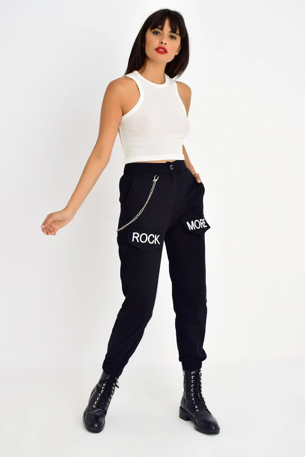 Cool &amp sexy Women Black Embroidered Pants CHK04 | Женская одежда