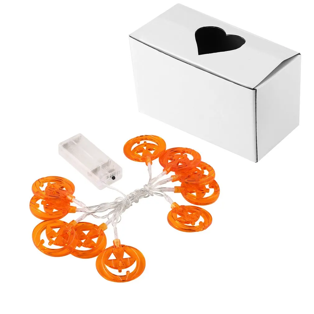 

На батарейках 10 светодиодов тыквенный Сказочный светильник, декоративный светильник на открытом воздухе для Хэллоуина, Дня благодарения, в...