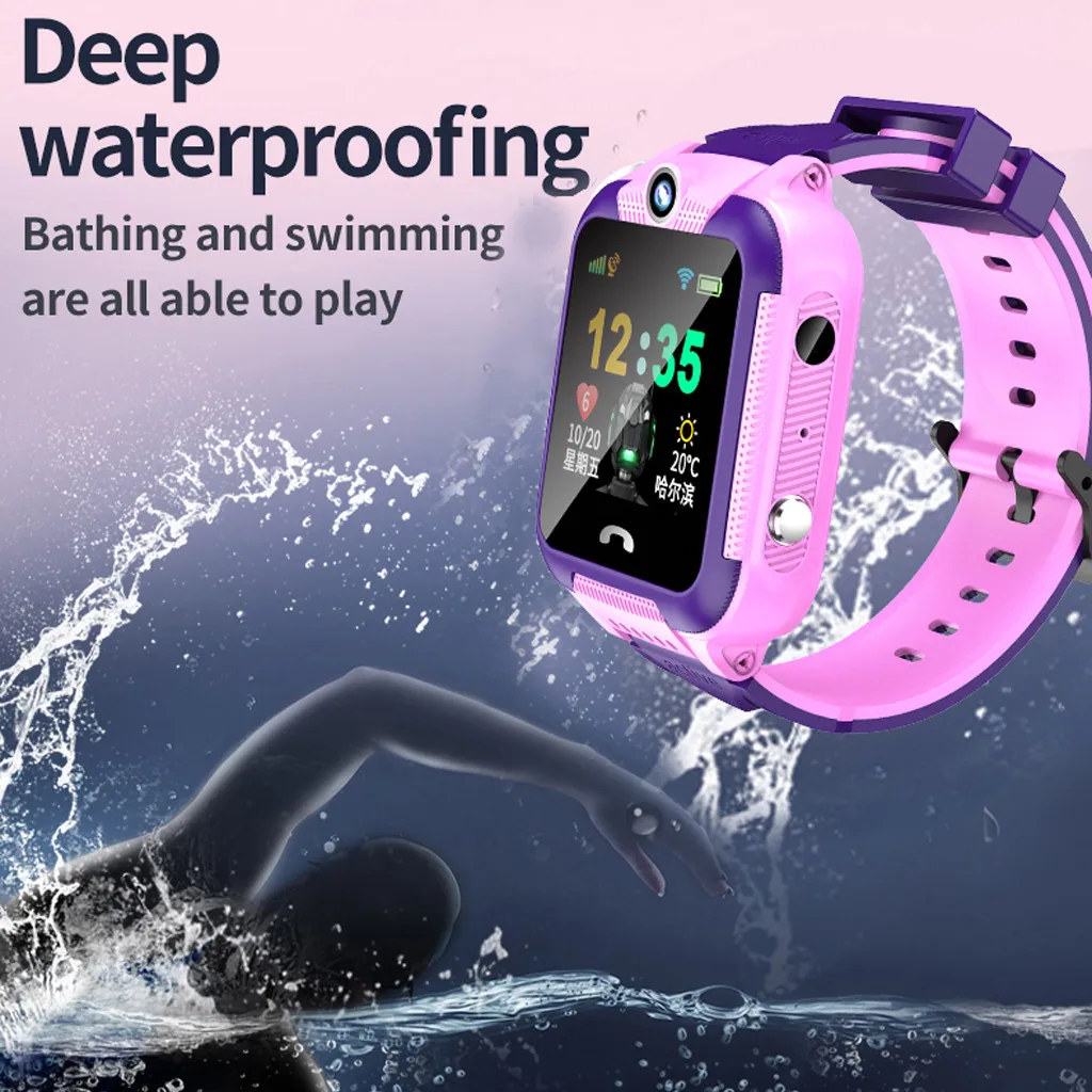 Рождественские анти потерянные умные часы LBS трекер SOS Вызов GSM SIM рождественские