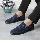 Лоферы мужские в горошек, кожаные, мягкие, без застежки, повседневная обувь для вождения, плоская подошва, Мокасины, прогулочная обувь