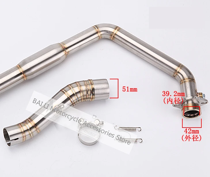 For HONDA CBR300 Motorcycle Exhaust System Front Header Link Tube Pipe Stainless Steel Connect Middle cbr300 | Автомобили и