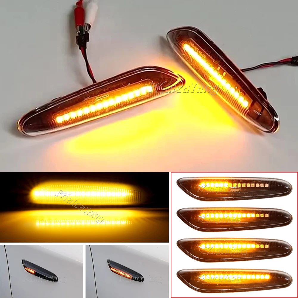 

2Pcs Dynamic LED Fender Light Side Marker lamps For BMW X5 E53 E60 E61 E81 E82 E87 E90 E91 E92 X1 E84 X3 E83 E46