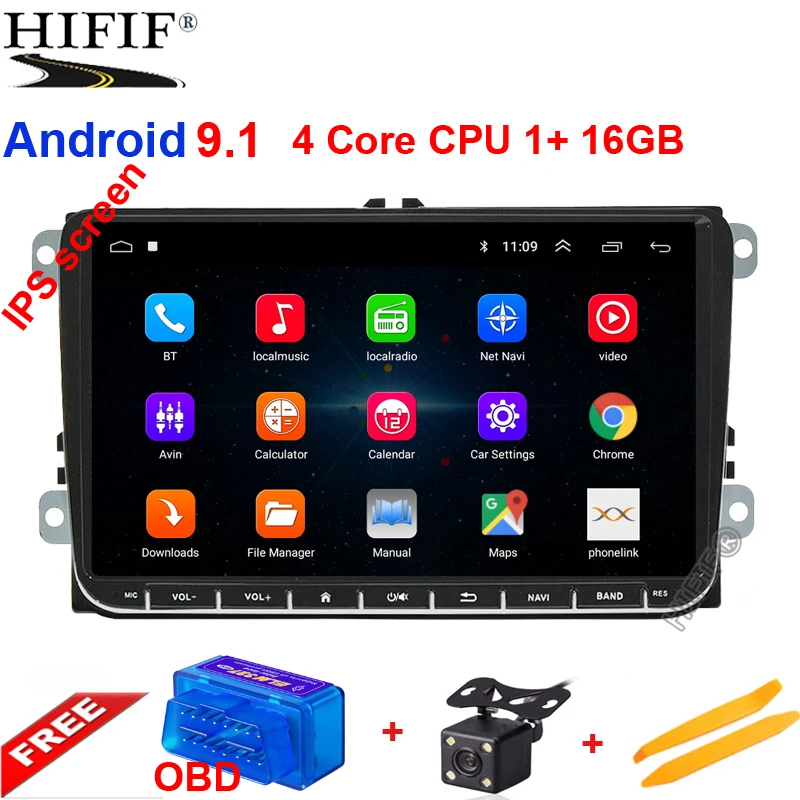 9 дюймов Android 9,1 Автомагнитола gps для Skoda Rapid/Octavia/Yeti/Superb/VW golf 5 6 touran passat B6 jetta polo tiguan