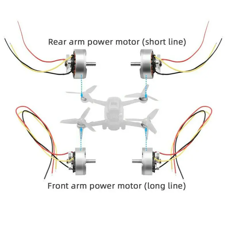 

Metal Front Rear Arm Motor With Cable For DJI FPV Combo Drone Replacement Parts Accessories