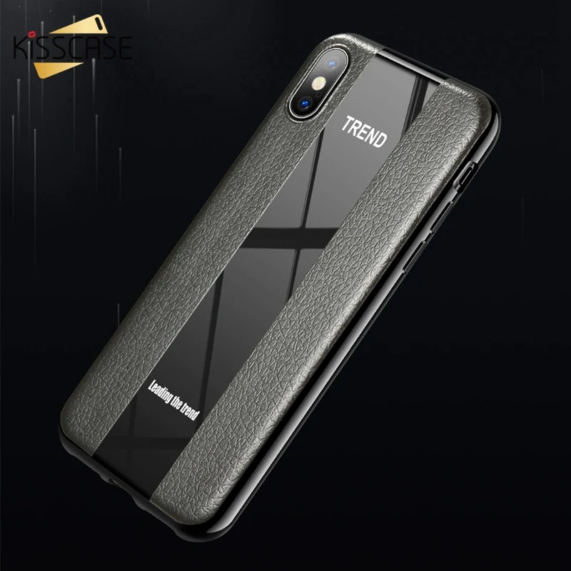 KISSCASE чехол для телефона iPhone XR XS Max 7X8 6 Plus Мягкий Силиконовый ТПУ роскошный бизнес