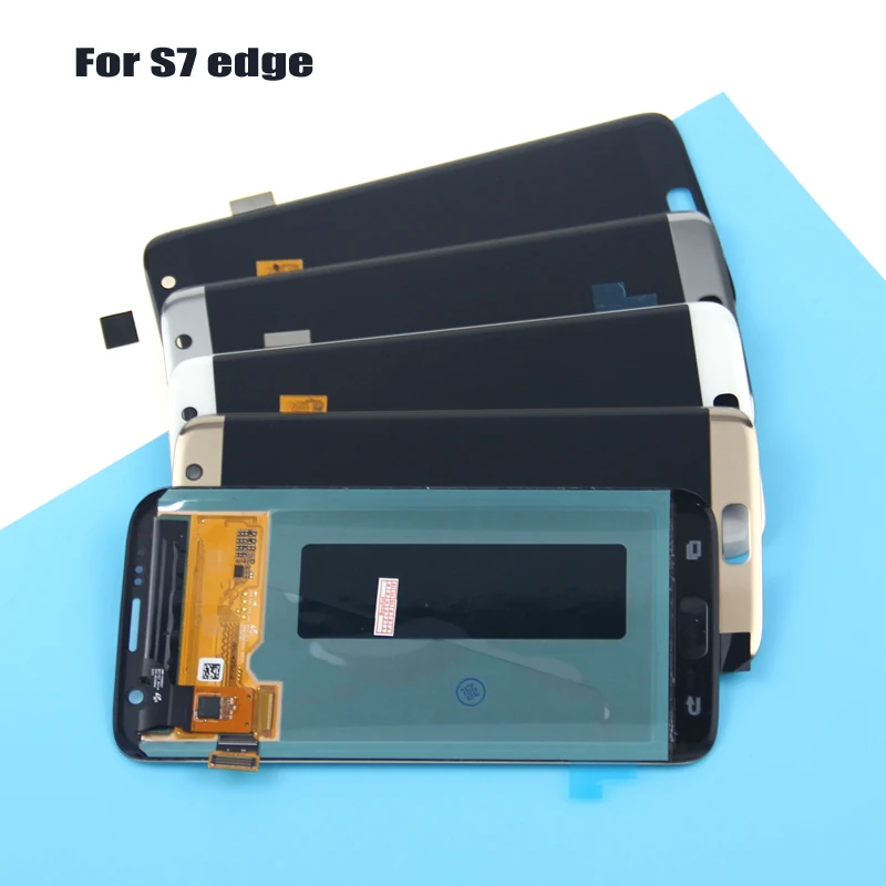 Супер Amoled для Samsung Galaxy S7 Edge G935F G935A G935FD G935P ЖК-экран дигитайзер сборка с лентой |