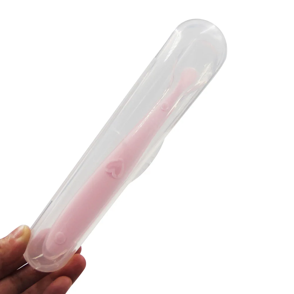 

Ложка для кормления младенцев, мягкие пищевые силиконовые ложки для обучения младенцев с коробкой (зеленые)